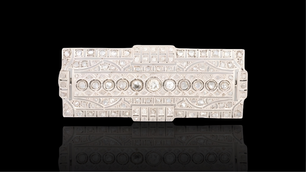 Diamond brooch consigned to Grand Auction House