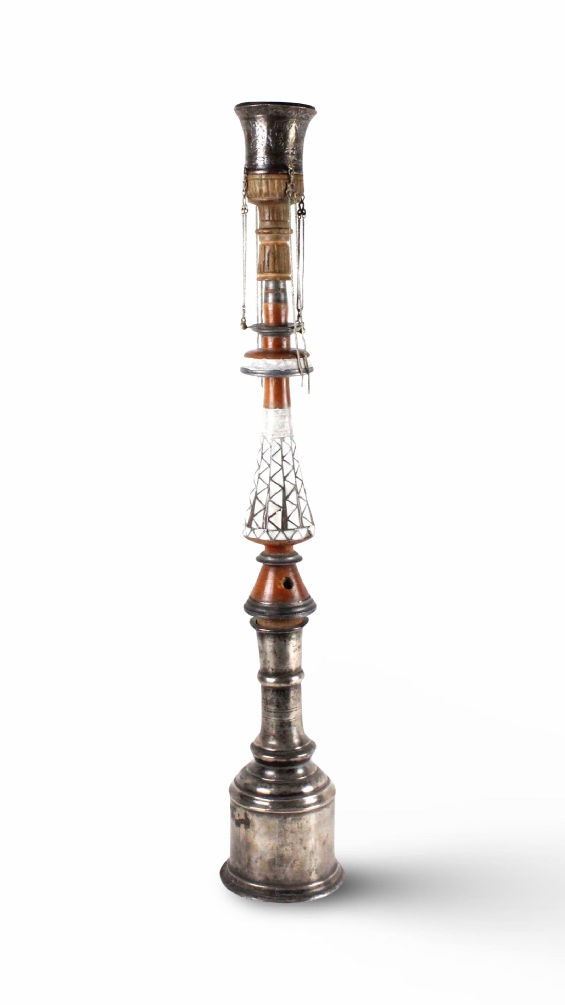 Silver-mounted candlestick consigned to Grand Auction House